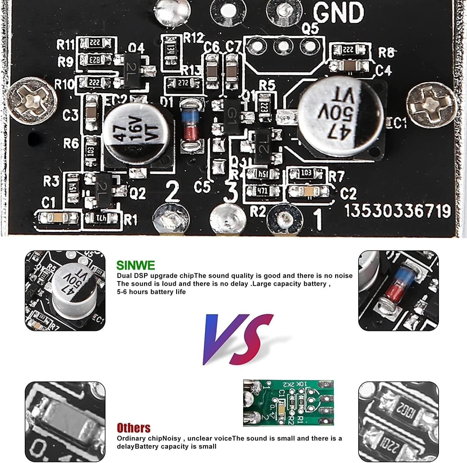 Compact DJ Effects Mixer with DSP Noise Reduction - Ideal for Creators & Gamers