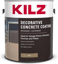 Load image into Gallery viewer, Slip-Resistant Decorative Concrete Coating, Tan, 1 Gallon for Interior/Exterior