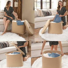Load image into Gallery viewer, Stylish 22" Rectangular Storage Basket - Soft Cotton Rope for Home Organization