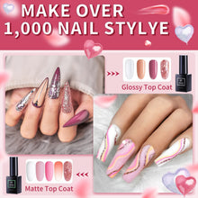 Load image into Gallery viewer, Gift-Ready 18 Color Poly Nail Gel Kit: Glitter Nail Art &amp; Temperature Effects