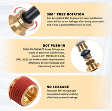 Load image into Gallery viewer, 43 PCS Brass Air Brake Fittings Kit - Quick Connect &amp; NPT Thread Assortment