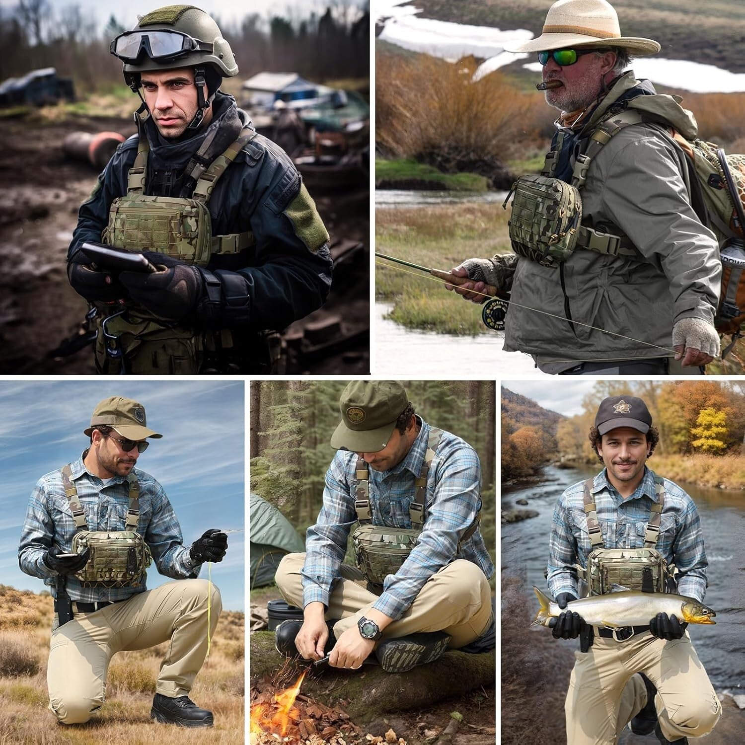 Durable 500D Tactical Chest Pack with CCW Compartment - Ambidextrous Design