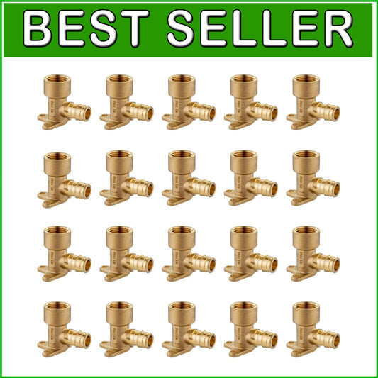 Bulk Brass PEX A Elbow Fittings - 20 Pack 1/2" Drop-Ear Expansion Connectors