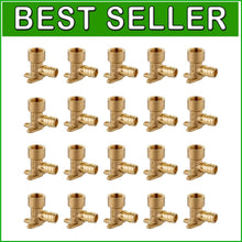 Load image into Gallery viewer, Bulk Brass PEX A Elbow Fittings - 20 Pack 1/2" Drop-Ear Expansion Connectors