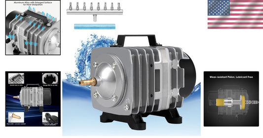 Automatic Fish Tank Aerator Pump - 100W Power, Long-Lasting & Reliable