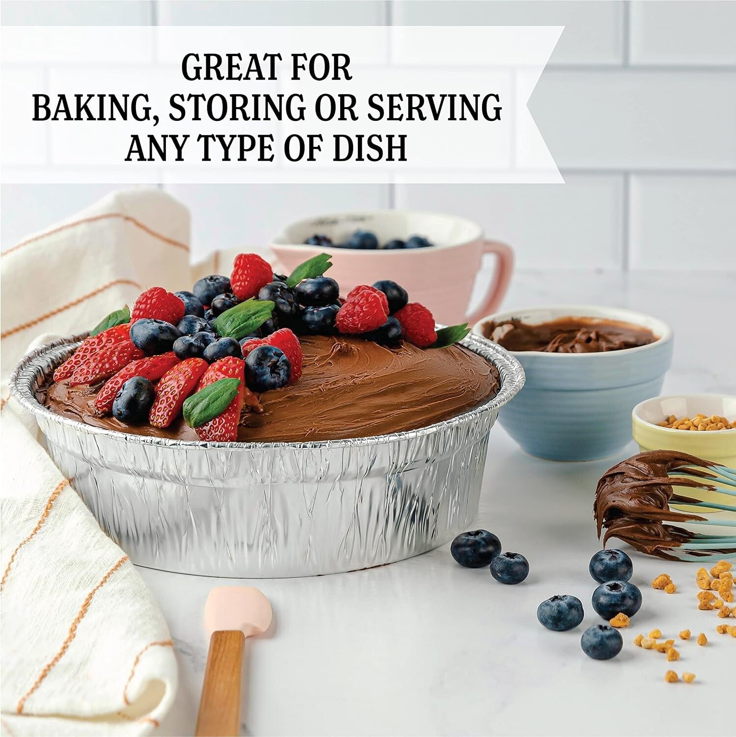 Heavy-Duty 9 Inch Round Aluminum Foil Pans - Ideal for Baking and Parties