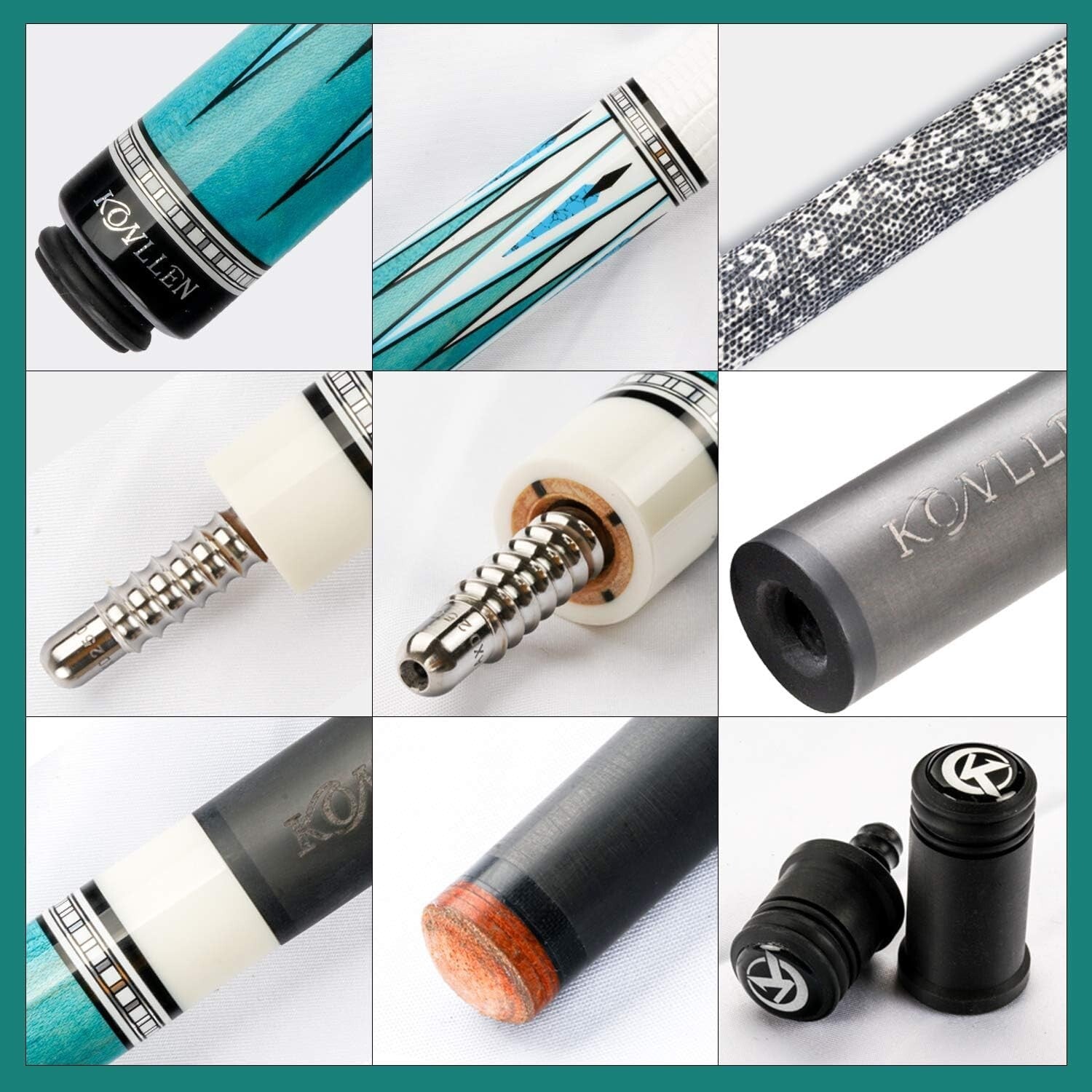 Customizable 58-Inch Carbon Fiber Pool Cue with Leather Grip - Ultra-Smooth Play