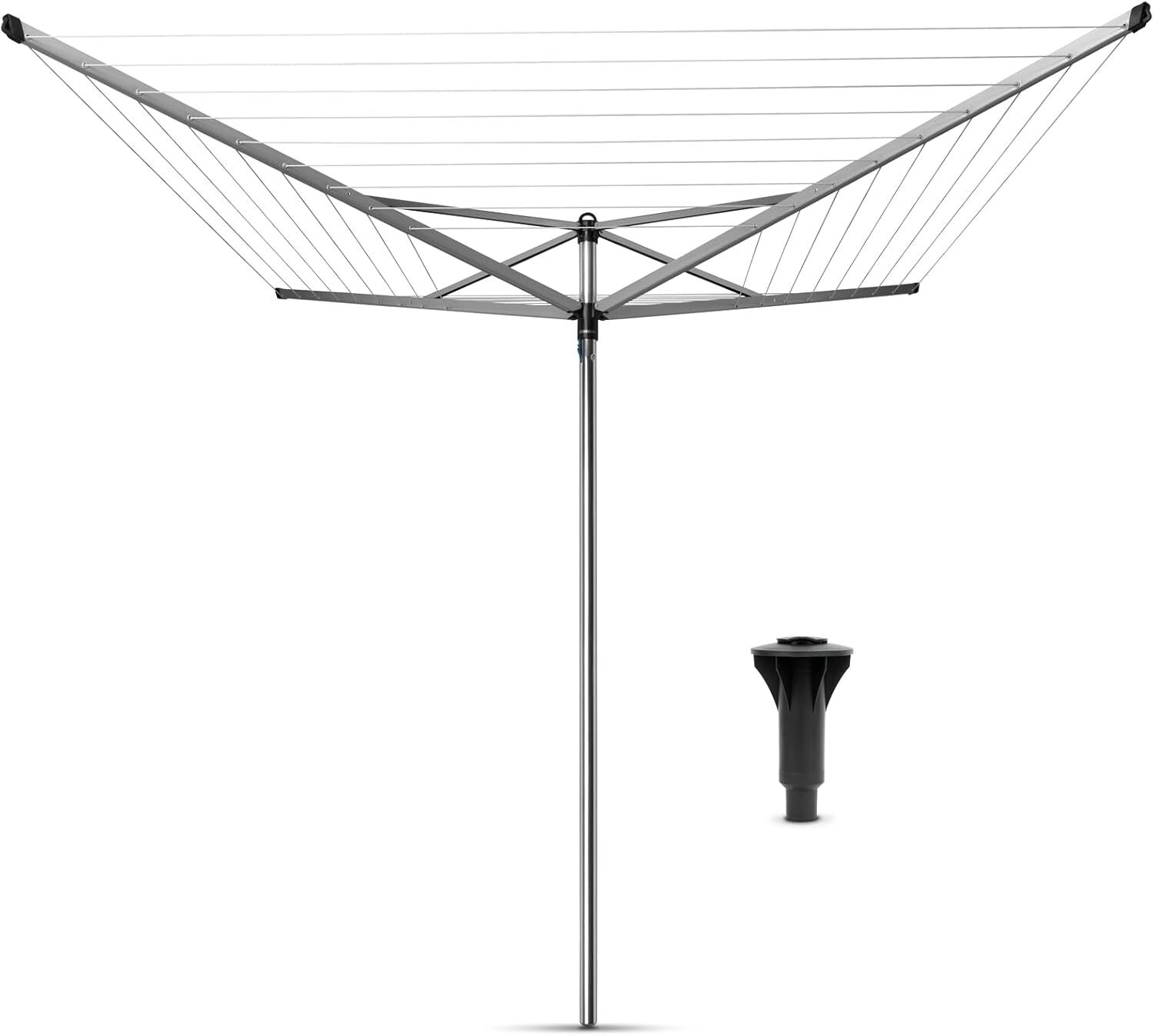 131 ft Rotary Clothes Drying Rack with 4 Rotating Arms - Heavy Duty & Durable