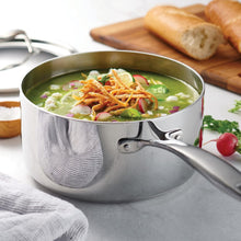 Load image into Gallery viewer, Versatile 3-Quart Stainless Steel Saucepan with Lid - NSF Certified &amp; Easy Clean