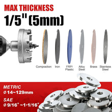 Load image into Gallery viewer, Heavy Duty Tungsten Carbide Hole Cutter 2-1/8" for Stainless Steel &amp; Metal