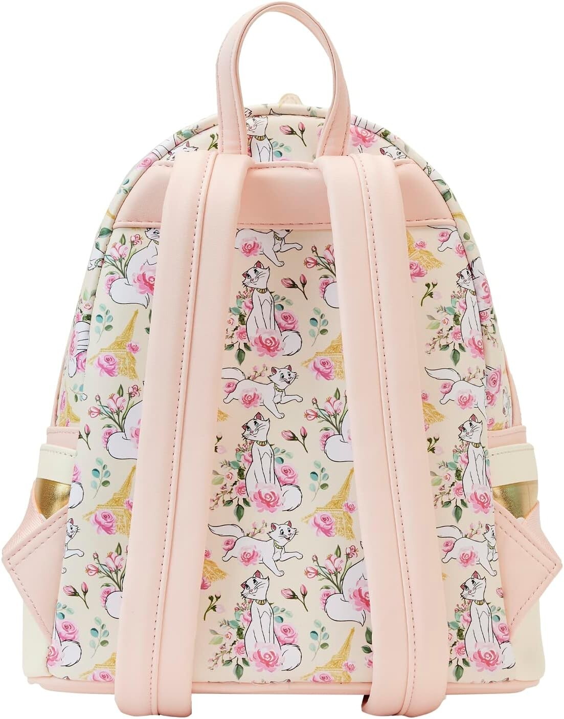 Chic Disney Aristocats Duchess Floral Shoulder Bag with Eiffel Tower Design