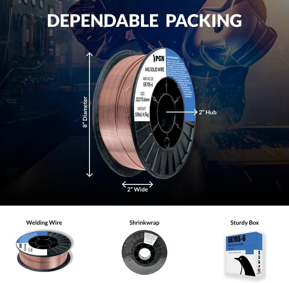 Versatile ER70S-6 MIG Welding Wire .023'' - Low Splatter for Professional Use