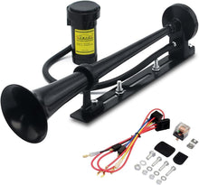 Load image into Gallery viewer, Universal 12V Super Loud 150DB Chrome Air Horn with Compressor - Easy Install