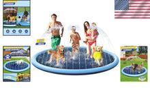Load image into Gallery viewer, Extra Large 97-Inch Dog Splash Pad - Non-Slip Water Play for Kids &amp; Pets