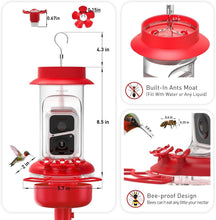 Load image into Gallery viewer, Smart Hummingbird Feeder Camera with AI Wildlife Recognition and Ant Moat Design