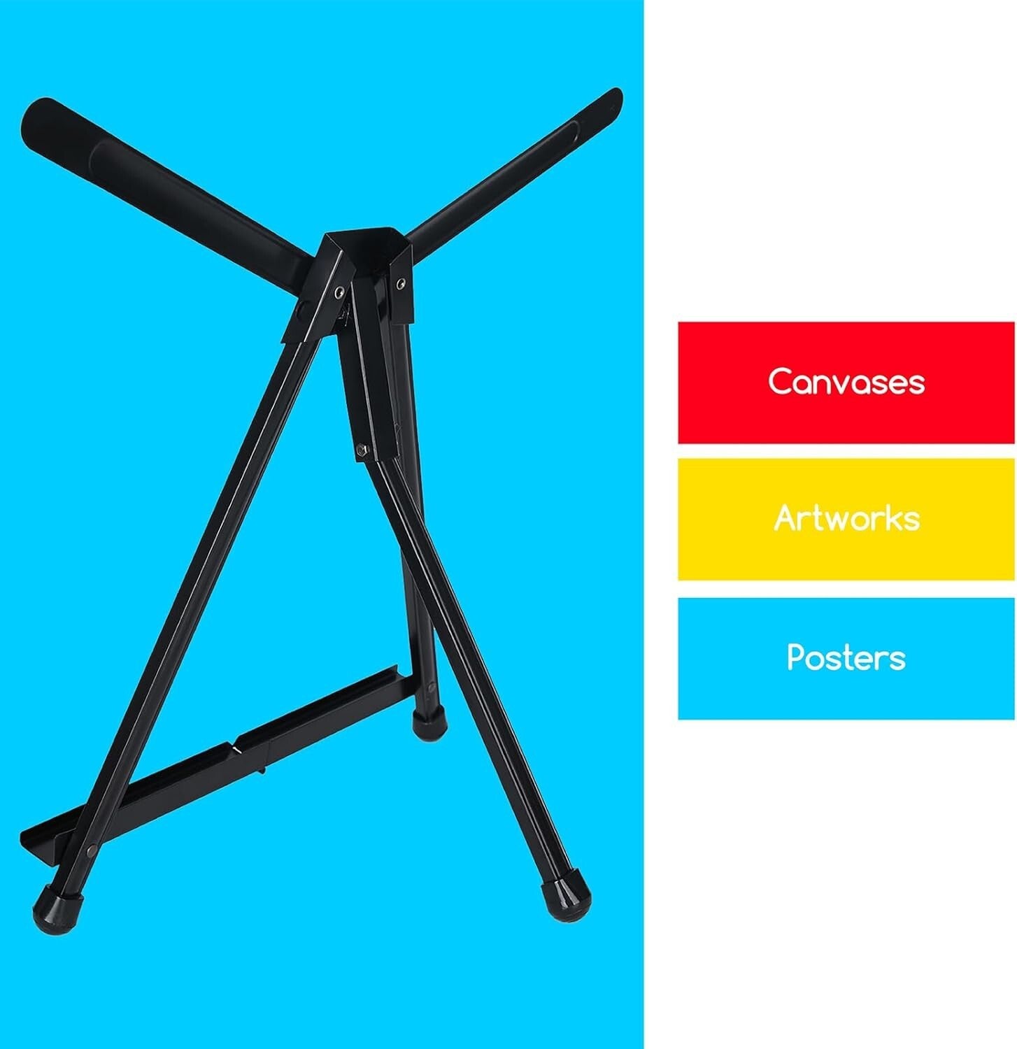 Lightweight Collapsible Tabletop Easel for Artists – Holds Canvas up to 22x24"