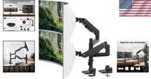 Load image into Gallery viewer, Heavy Duty Dual Monitor Arm for 17-49 inch Screens - Full Motion Articulating
