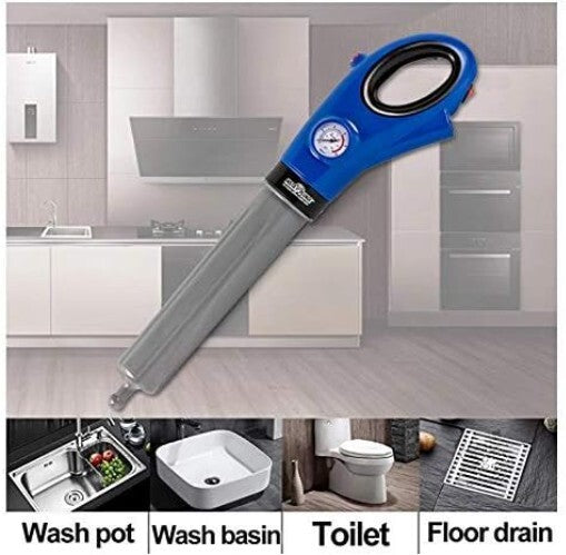 Electric Drain & Toilet Unclogger - Multi-Head InstaPlunge System for Home Use