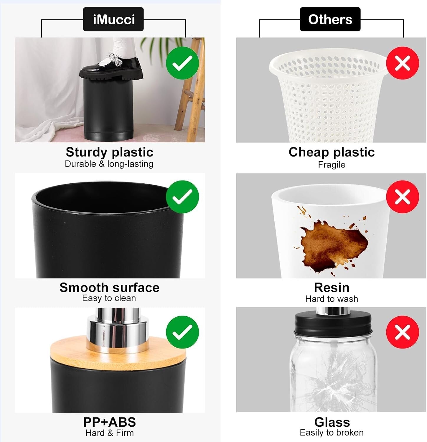 Elegant Black Bathroom Set - 9-Piece Accessories for Organization & Style