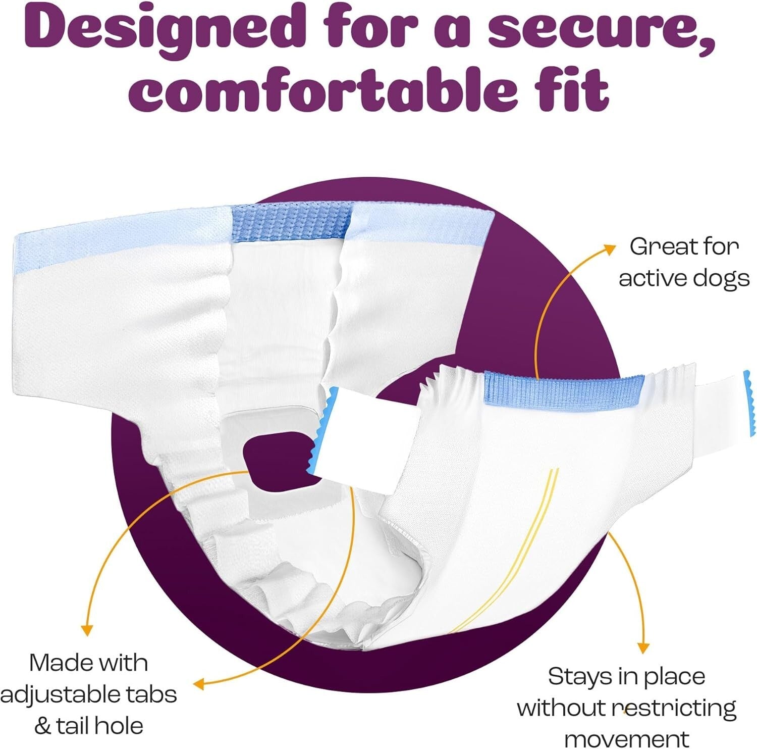 Leakproof X-Large Doggie Diapers for Female Dogs | 28 Count Heat & Incontinence