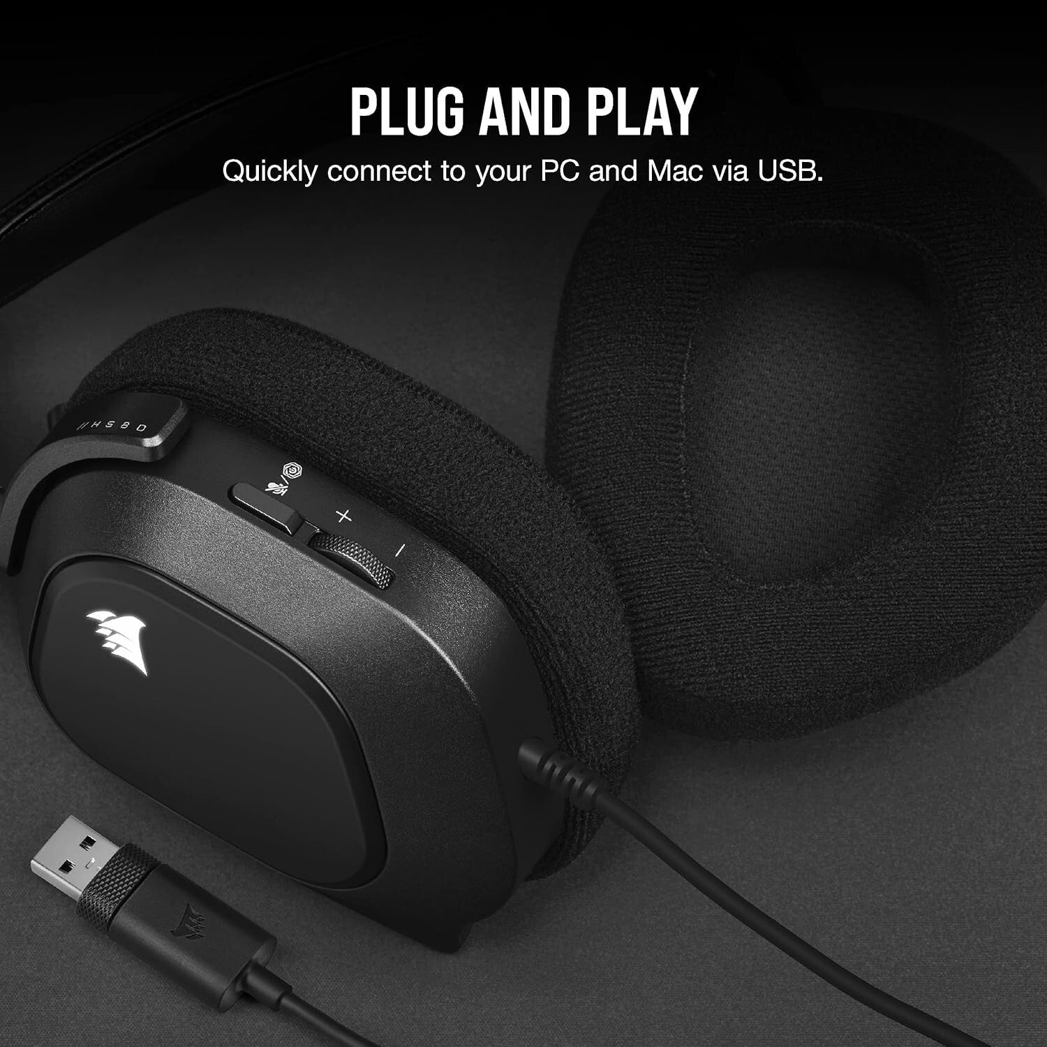 Wireless Performance with HS80 RGB Gaming Headset, Touch Control & Comfort Fit