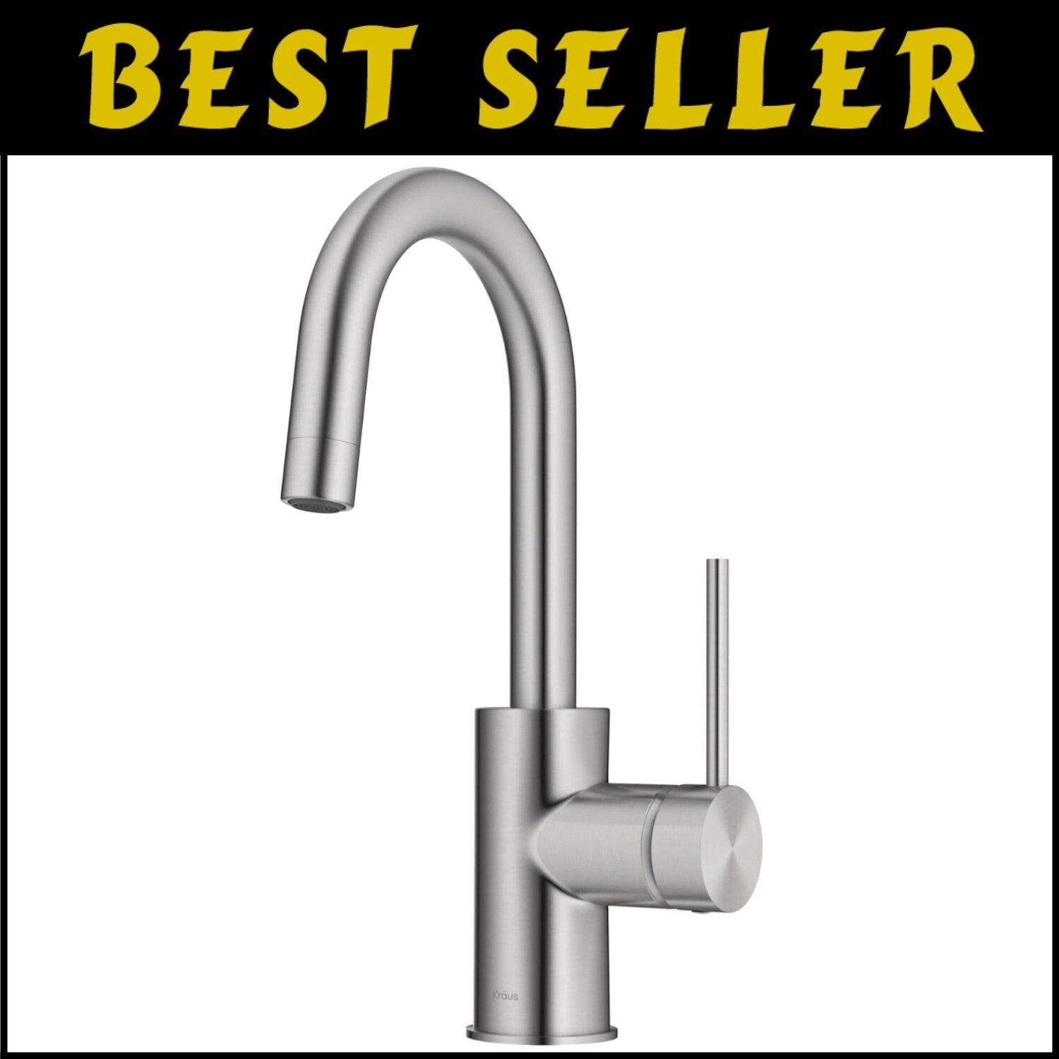 Spot-Free Single Handle Bar Faucet - Stainless Steel Finish for Easy Maintenance