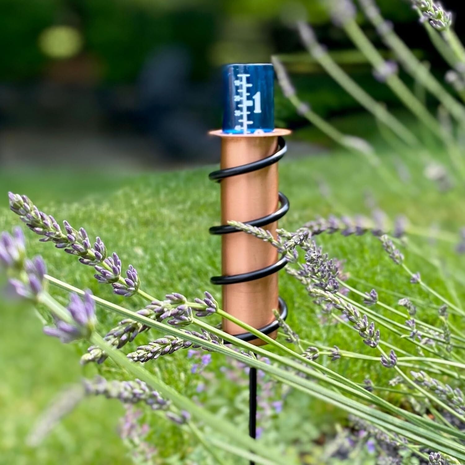 Durable Outdoor Rain Gauge with Shatterproof Tube - Copper Finish & Stable Mount