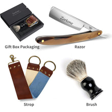 Load image into Gallery viewer, Pre-Sharpened Straight Razor with Real Horn Handle - Ultimate Shaving Experience