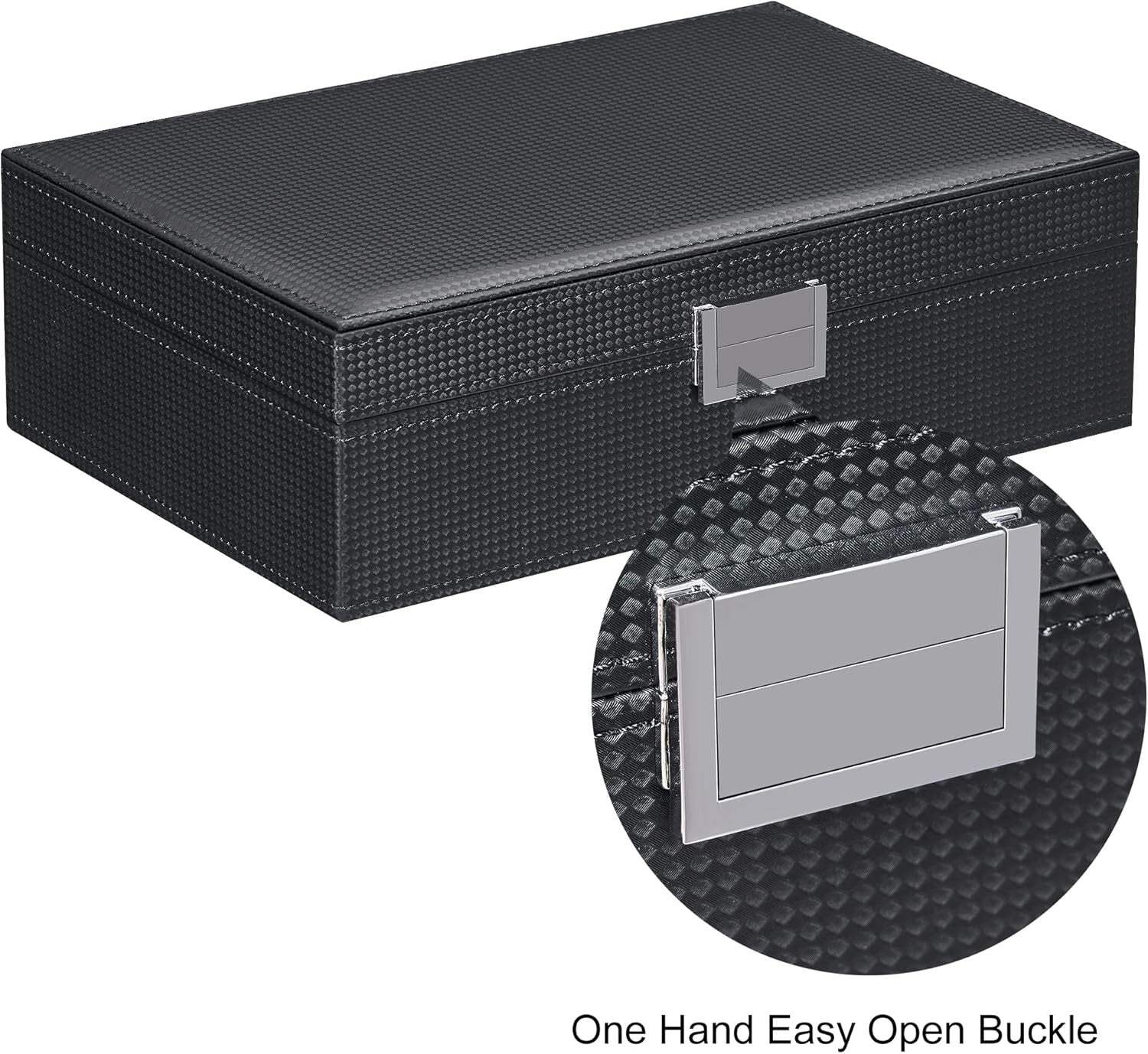 Luxury Jewelry Organizer for Men & Women with 4 Watch Cases – Ideal for Gifting