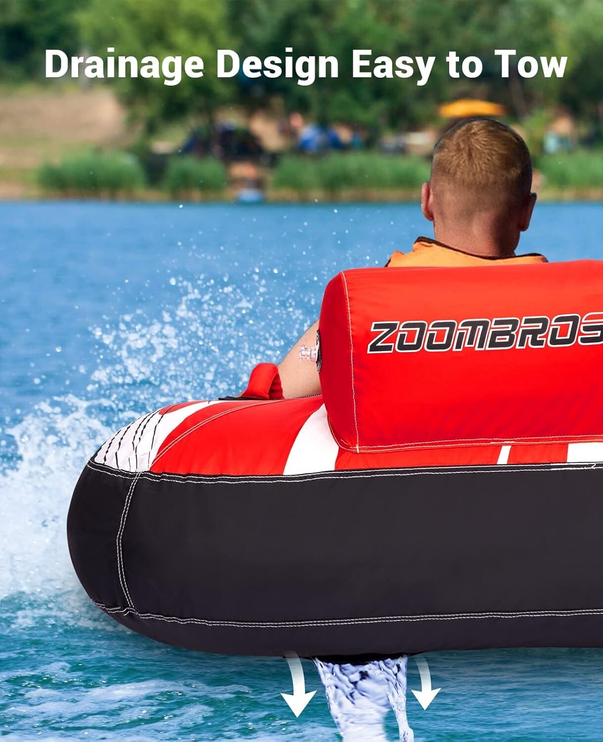 Innovative Inflatable Boat Tube with Ergonomic Design - For 1-2 Riders, 340 lbs