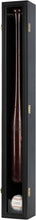 Load image into Gallery viewer, Ultra Clear Acrylic Baseball Bat Holder with Lock - Beechwood Frame Display Case