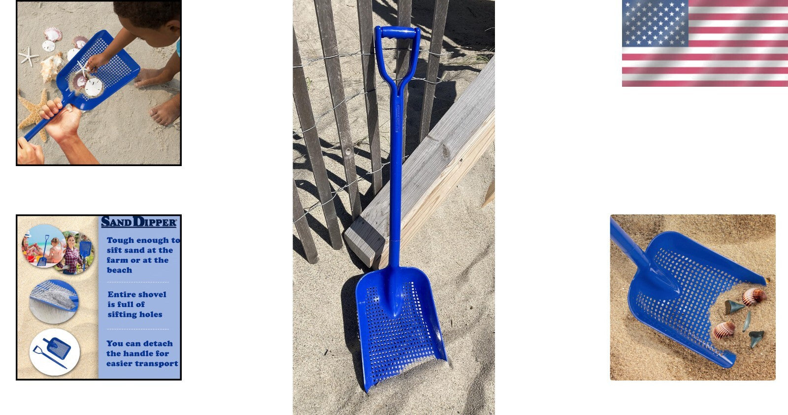 Lightweight Beach Sifter & Shovel – Ideal for Treasure Hunting & Easy Cleanup