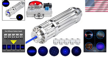 Load image into Gallery viewer, Lightweight 500 Lumen Blue Flashlight with Adjustable Beam for Hiking &amp; Camping