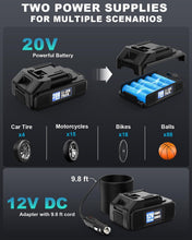 Load image into Gallery viewer, Portable Tire Inflator with 20V Battery &amp; Digital Display - 150 PSI Efficiency