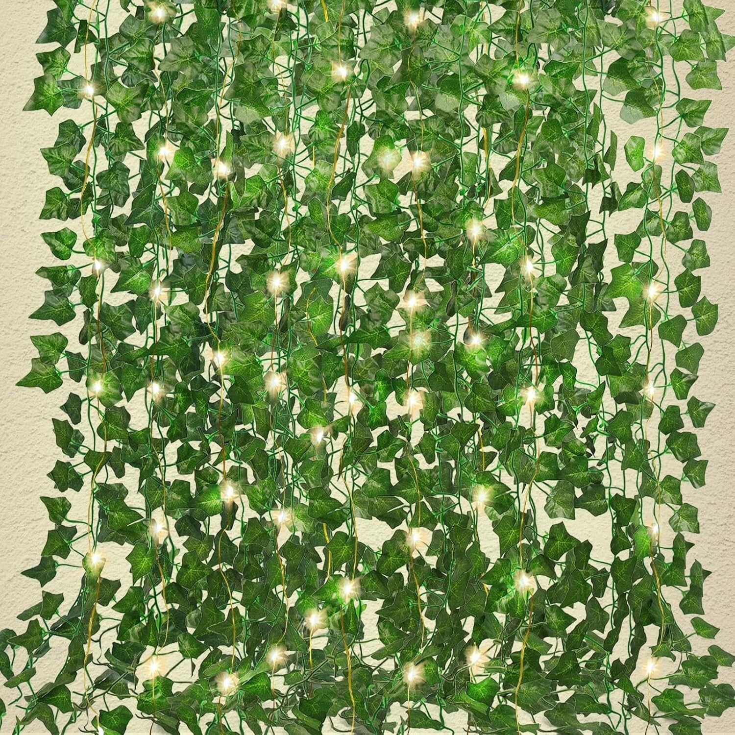 Enchanting Hanging Ivy Vines with LED Lights - 36 Pack for Indoor & Outdoor Use