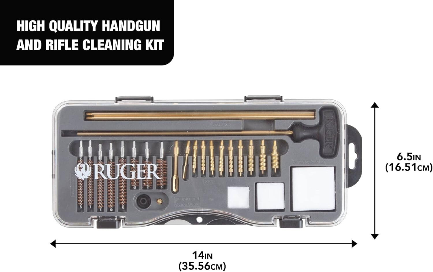 15-Piece Ruger Handgun Cleaning Kit - Lightweight Toolbox with Accessories