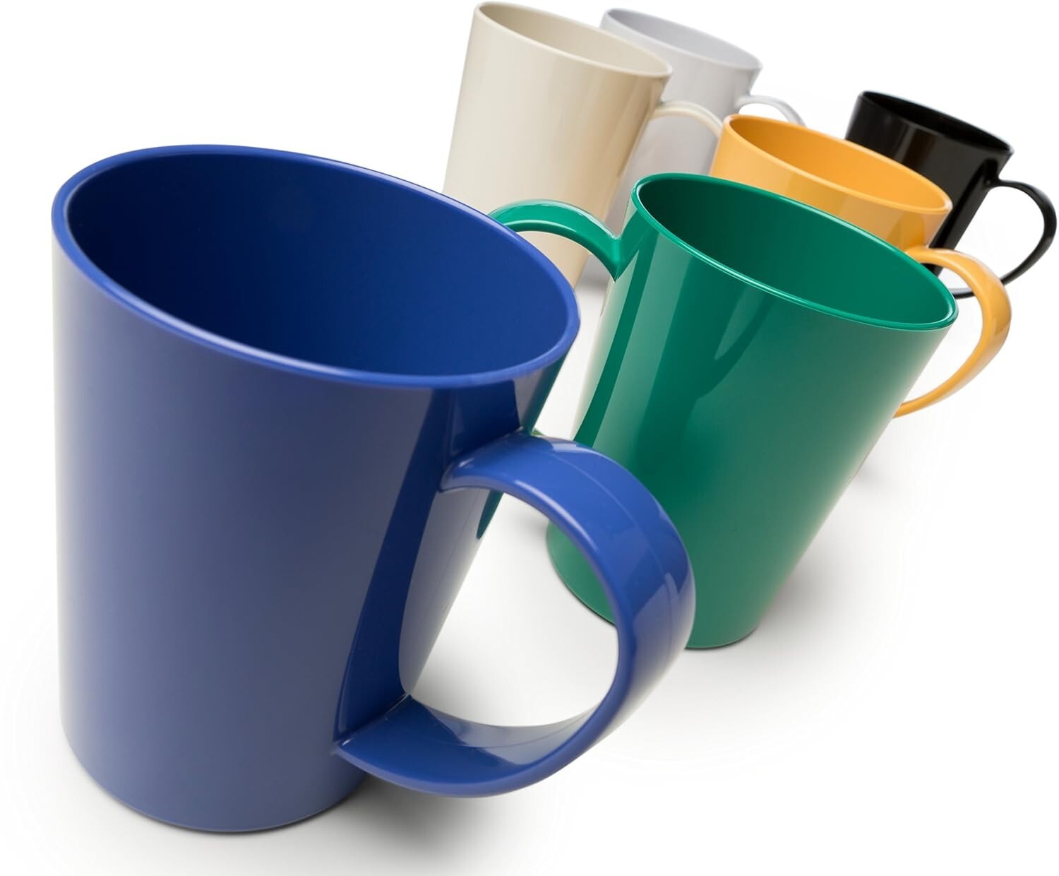 Durable White Tritan Coffee Mug, 8 oz with Easy Grip Handle - Home Essential