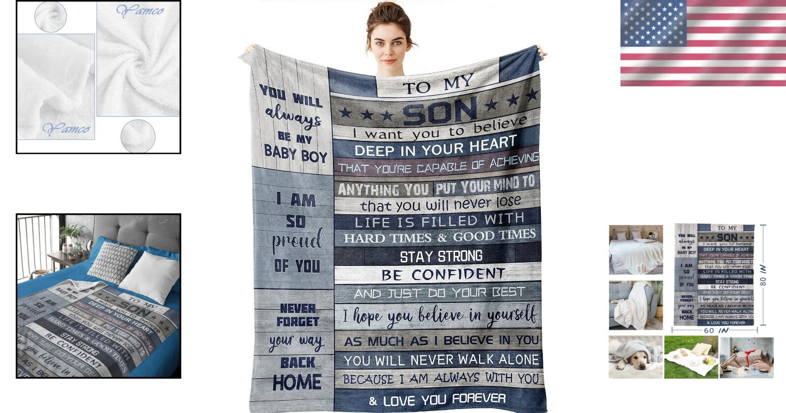 Durable Fleece Throw Blanket for Son - Ideal for All Seasons and Occasions