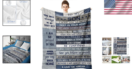 Durable Fleece Throw Blanket for Son - Ideal for All Seasons and Occasions