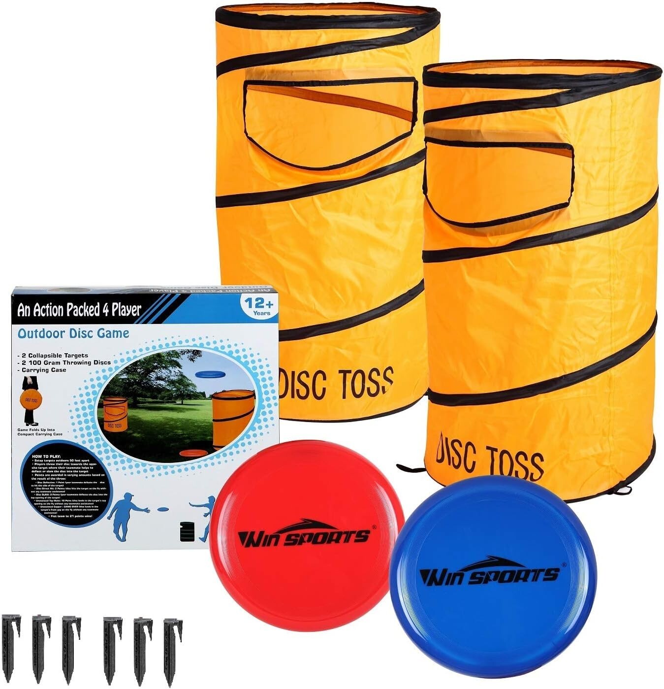 Durable Disc Toss Game Set - 2 Targets & 10 Pieces for Outdoor Gatherings