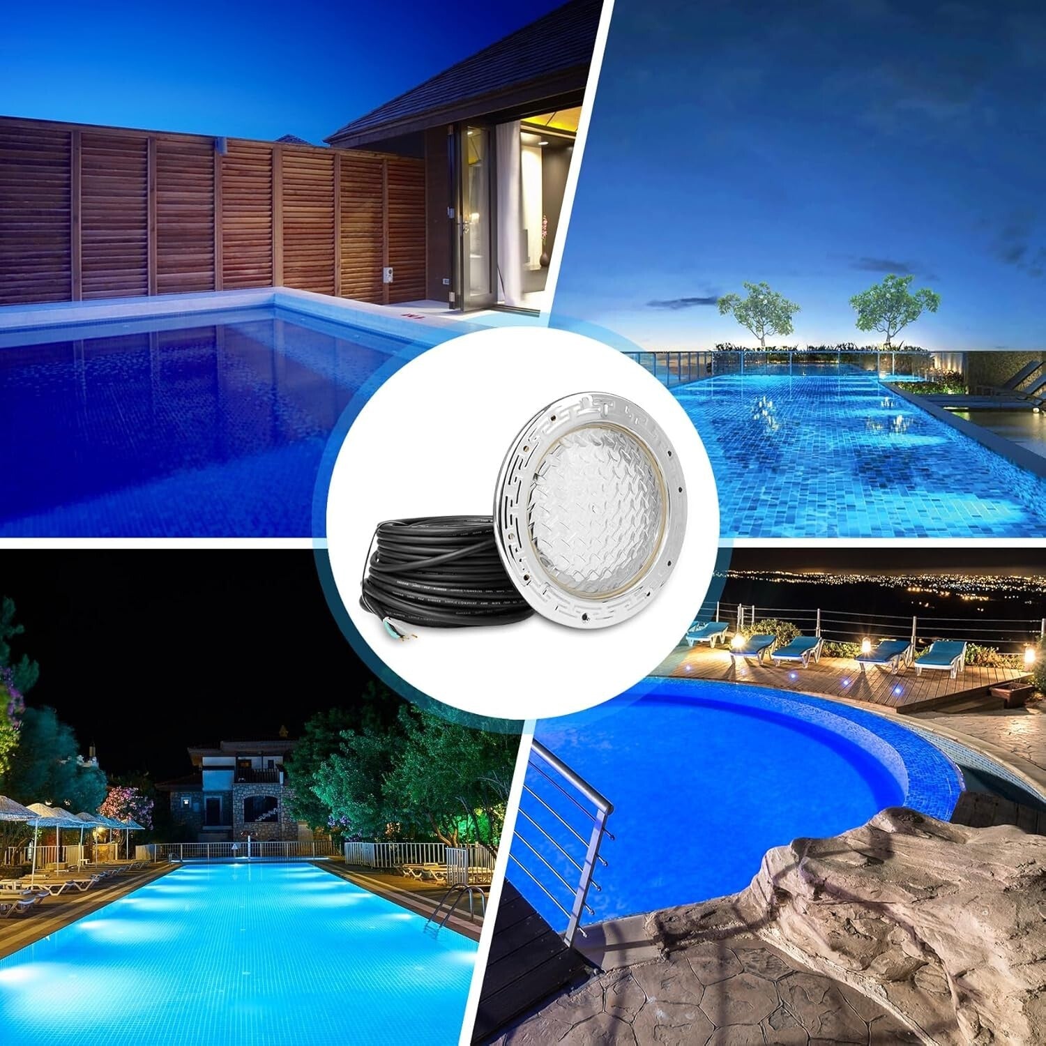 Energy-Saving 35W LED Pool Light with Remote Control - Perfect for Outdoor Pools