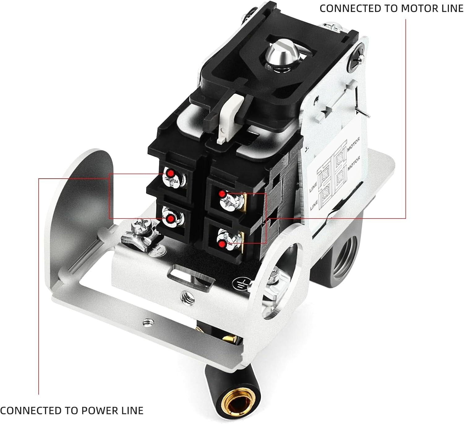 Durable Air Compressor Pressure Switch 120-155 PSI with Replacement Components