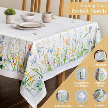 Load image into Gallery viewer, Elegant 100% Cotton Floral Tablecloth - 70 x 90 Inches, Perfect for Weddings