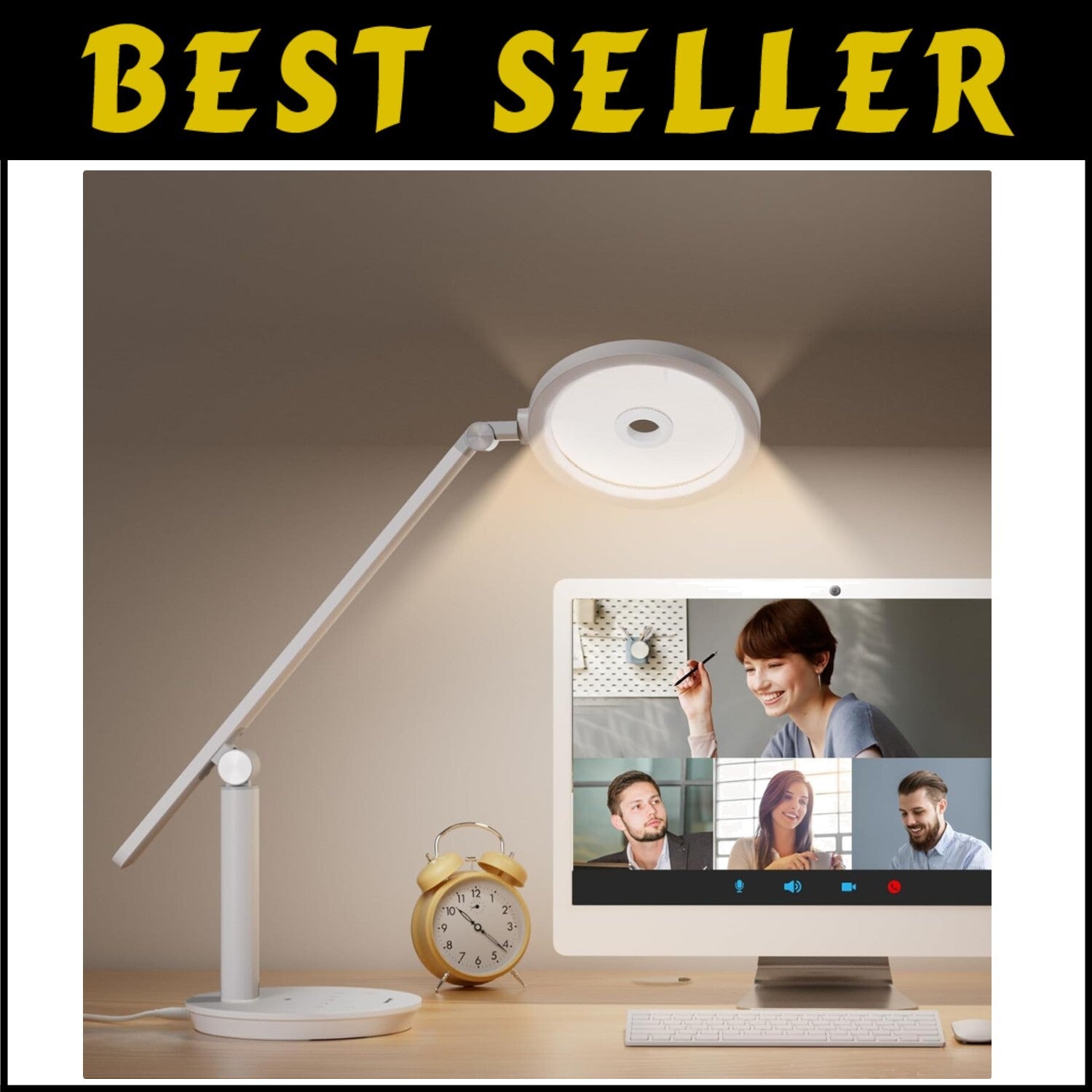 Modern Touch-Controlled Desk Lamp with Adjustable Arm - Eye-Friendly Lighting