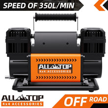 Load image into Gallery viewer, Compact Dual Cylinder Tire Inflator with Digital Gauge - 12V Heavy Duty Pump