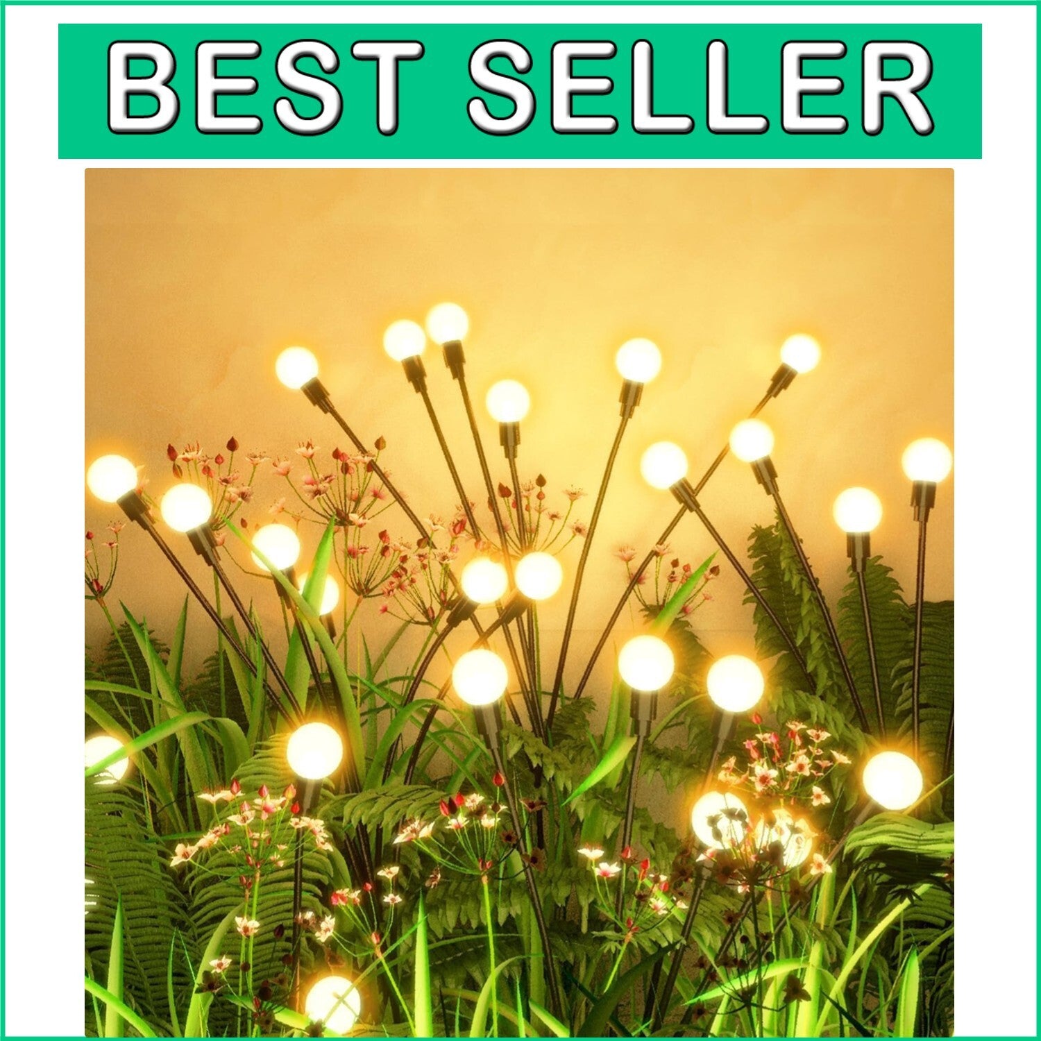 16 Pack Solar Firefly Lights, Waterproof Outdoor Garden Decor for Patios