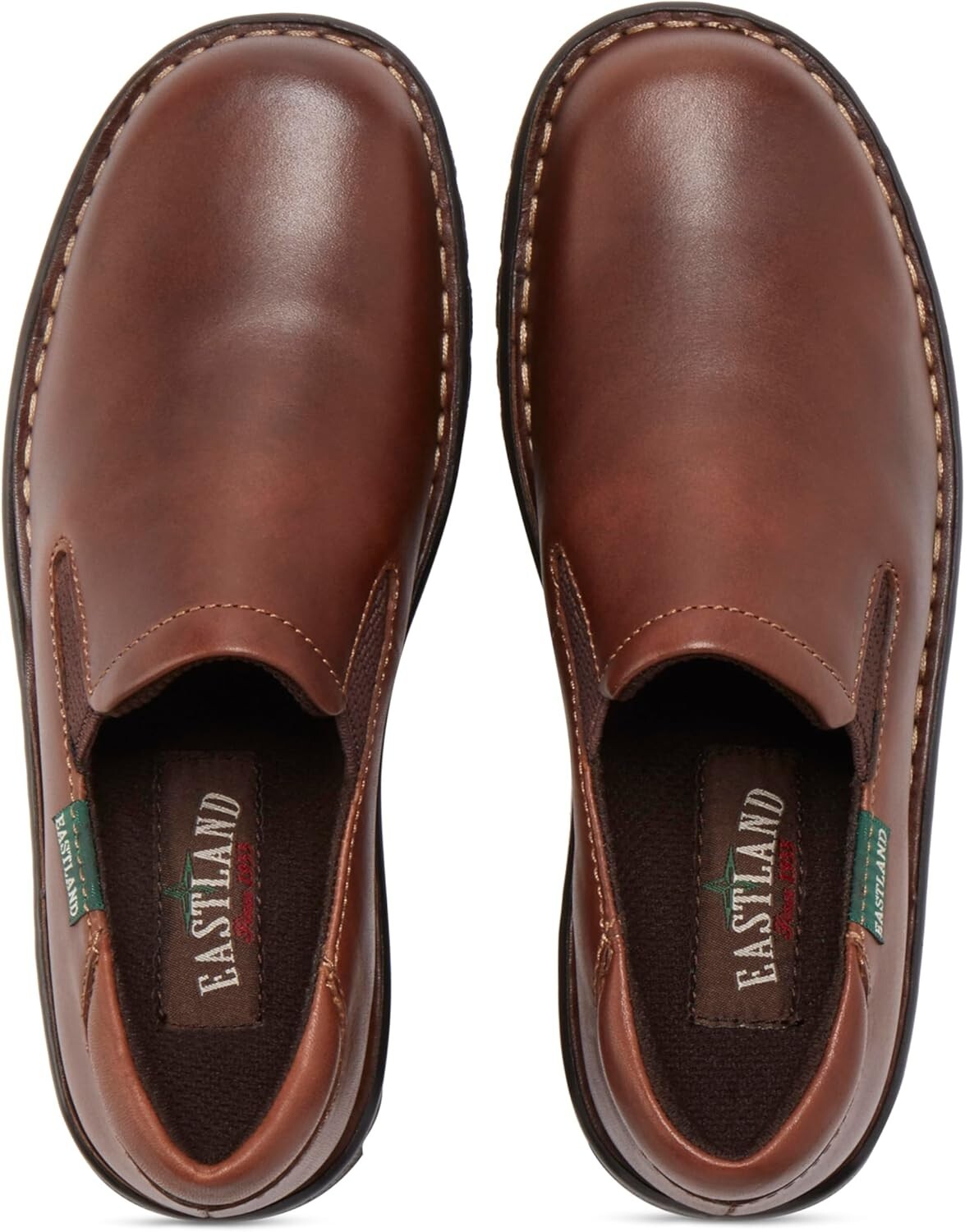 Lightweight Women's Brown Mary-Jane Slip-Ons with Cushioned Insole - Size 9