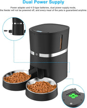 Load image into Gallery viewer, Smart Pet Feeder with 10s Voice Reminder &amp; Flexible Meal Scheduling - Dual-Power