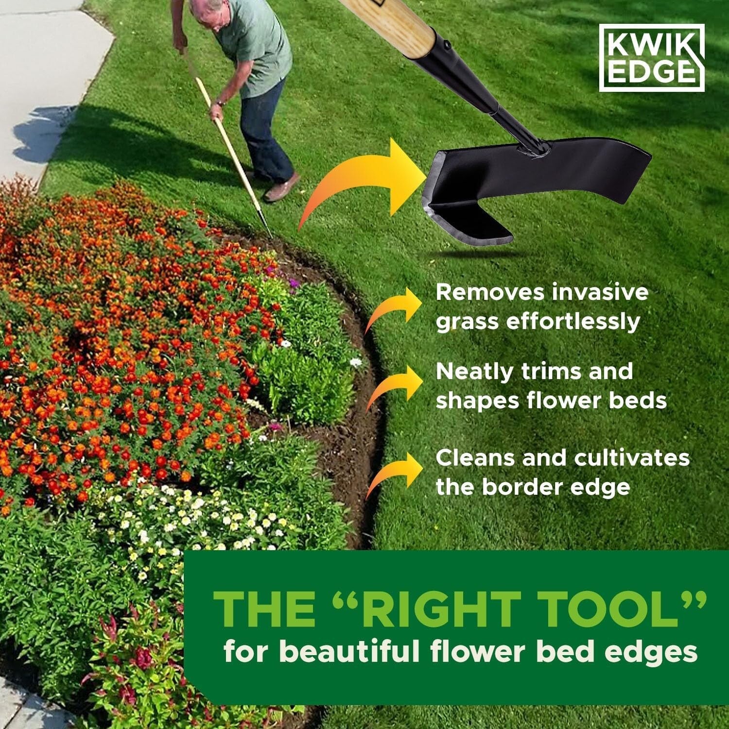 Professional-Grade Garden Edger with Dual Blades - Simple Manual Operation