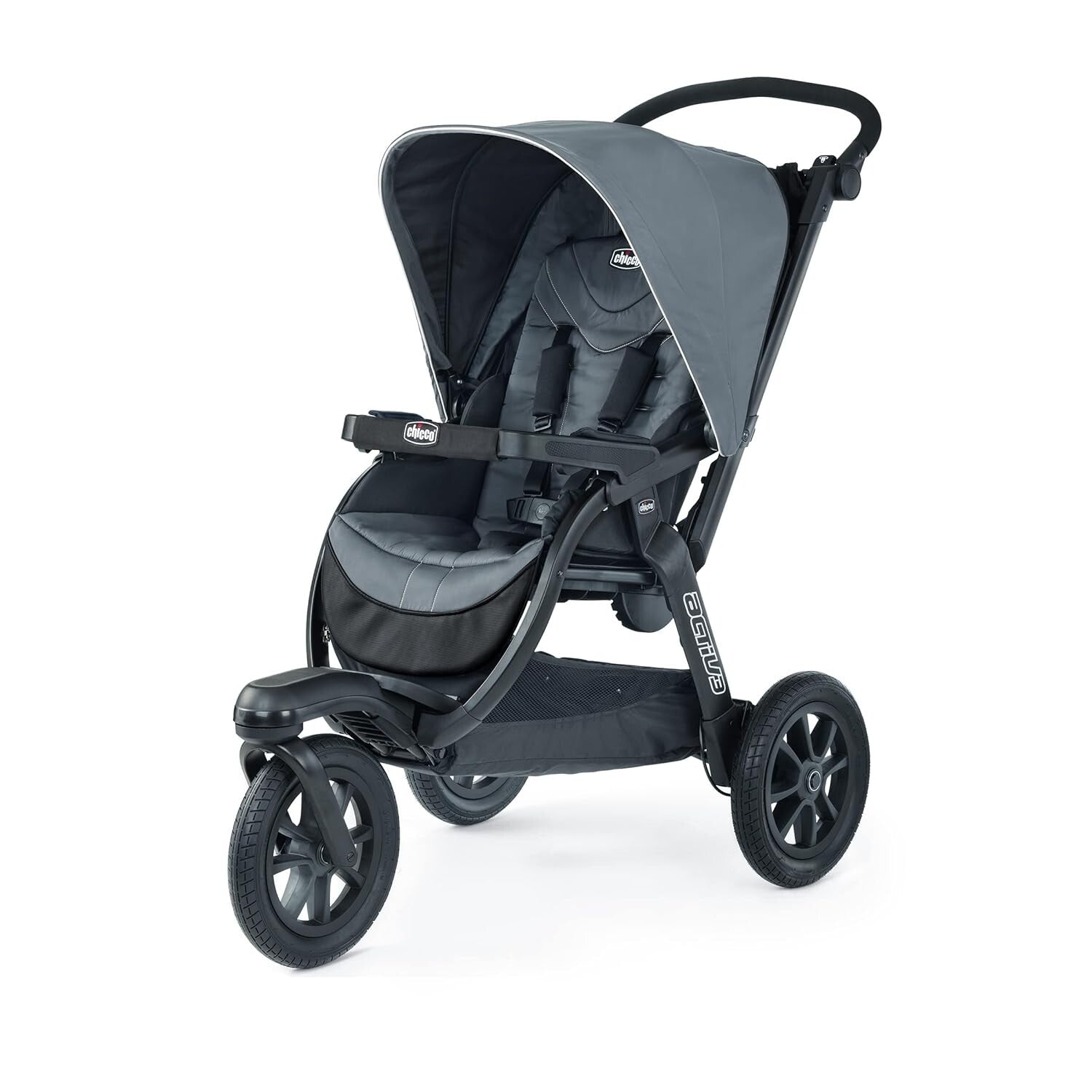 Lightweight Activ3 Jogging Stroller - Eclipse Grey with Adjustable Handle